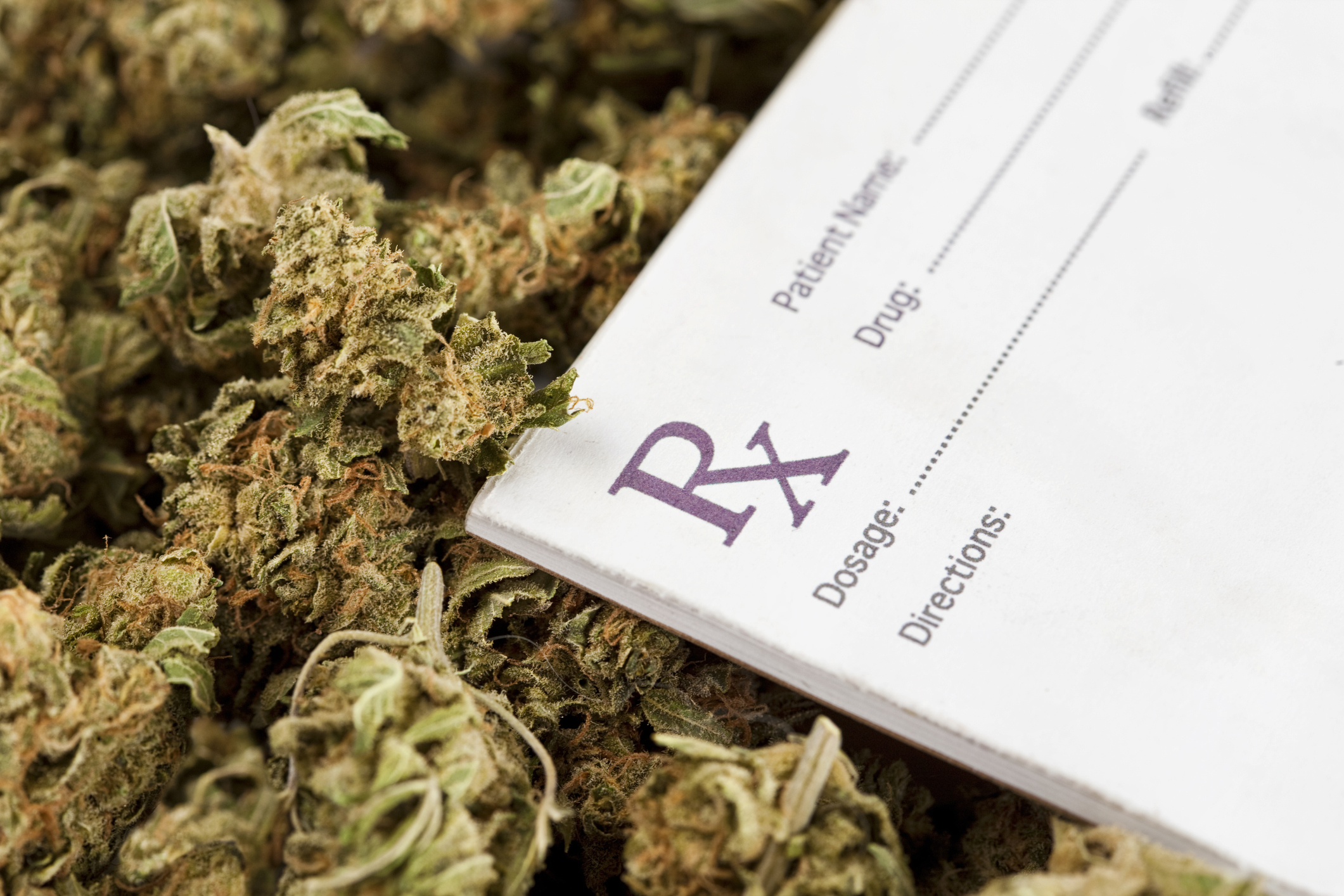 medical marijuana and prescription RX pad